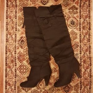 Knee high black boots